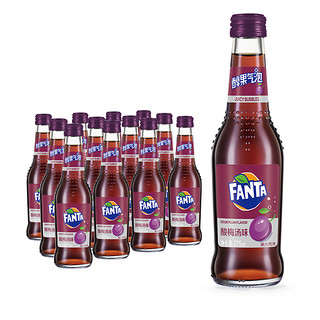 Fanta 芬达 可口可乐（Coca-Cola）芬达 醇果气泡 酸梅汤味汽水玻璃瓶275ml*12