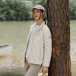 BOSIDENG 波司登 冬轻薄羽绒服女鹅绒菱格纹短款保暖外套便携收纳B30131024