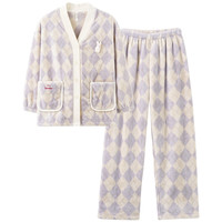 思莉太太珊瑚绒睡衣冬款女加厚加绒高级感风可外穿秋冬家居服