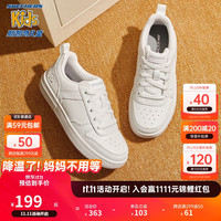SKECHERS 斯凯奇 童鞋休闲小白鞋儿童板鞋男童运动鞋大童跑鞋405634L