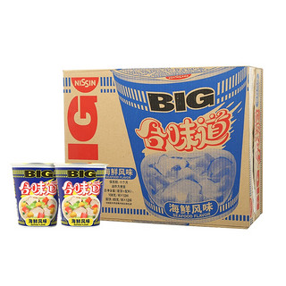 NISSIN 日清食品 CUP NOODLES 合味道 BIG 方便面 海鲜风味 108g*12杯