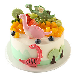 wedome 味多美 新鲜蛋糕 生日蛋糕同城配送 水果蛋糕 奶油蛋糕 小恐龙蛋糕 15cm
