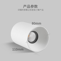 GDD'S 高灯大师 GDDS明装式射灯led防眩筒灯免打孔吸顶cob极简无主灯客厅卧室餐厅