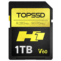 TOPSSD 天硕 高品质SD卡_H1专业影像存储卡，UHS-II双芯高速存储1TB 280MB/s_1TB 官方标配