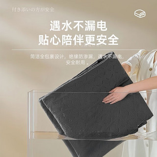 Huadn 日本电热毯电褥子成人家用宿舍毯子轻奢灰双人双控1.5x1.8米
