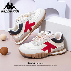 Kappa 卡帕 Kids卡帕童鞋儿童运动鞋男女童厚底2023春轻便百搭中大童亲子鞋
