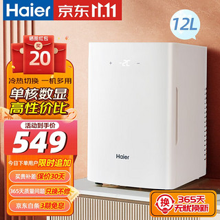 Haier 海尔 车载冷暖箱小药品储存箱迷你家用小型美妆办公室用mini冷热保温箱 12L单核性价比之选