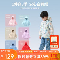 丽婴房 儿童轻薄羽绒服冬男女童多彩潮保暖外套短款冬装