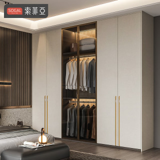 索菲亚 大衣柜卧室家具 轻奢简约四门衣柜衣帽间多功能简易衣橱全屋 10㎡套餐