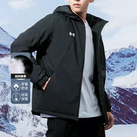 安德玛 UNDER ARMOUR 棉服男户外加厚保暖运动服挡风御寒外套夹克宽松棉衣 黑色加厚御寒 M体重110~130斤左右