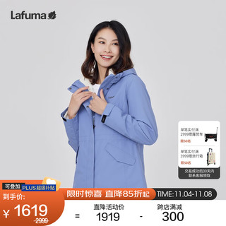 LAFUMA乐飞叶冲锋衣三合一 女士秋冬户外防水连帽抓绒内胆夹克LFJA3CZ65 紫蓝色VB 160/80A（36）