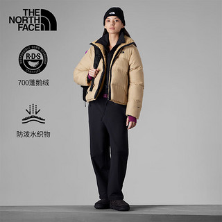 北面（The North Face）户外运动休闲女士羽绒服时尚保暖防风御寒|83QG LK5/卡其色 L