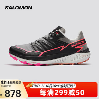 萨洛蒙（Salomon）男款 户外运动休闲轻量透气稳定抓地防护越野跑鞋 THUNDERCROSS 灰褐色 473826 UK7(40 2/3)