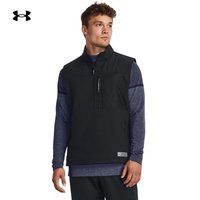 安德玛 UNDERARMOUR）秋冬男子抓绒户外运动休闲马甲1379918 黑色001 XL