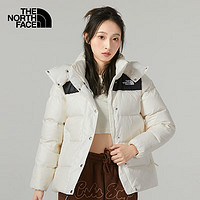 The North Face北面羽绒服女装秋冬户外防寒防风保暖宽松700蓬鹅绒夹克外套 Q4C/米白色 S