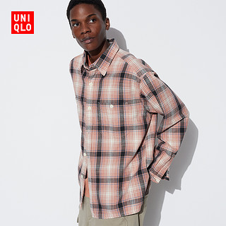 UNIQLO 优衣库 男装 竹节棉格子衬衫(长袖) 468919