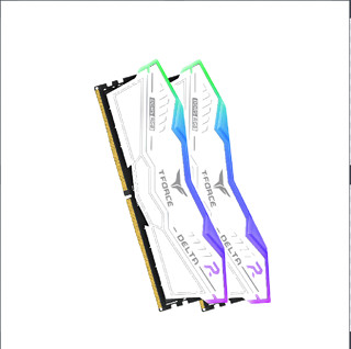 Team 十铨 DELTA DDR5 7200Mhz RGB 台式机内存 灯条 白色 32GB 16GBx2 FF4D532G6400HC40BDC01 CL34