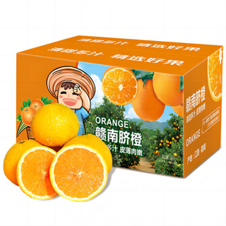 之味珍选 江西赣南脐橙子带箱10斤礼盒90mm+霸气橙果王 爆甜多汁橙子水果