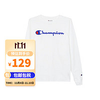 Champion 草写logo纯色男士圆领长袖T恤 GT78H-Y06794-045