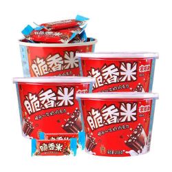 脆香米 牛奶夹心巧克力216g*1桶小孩儿童糖果小零食结婚庆婚礼喜糖 1件装