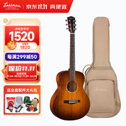 Eastman 民谣吉他伊斯特曼单板初学学生男女 PCH1TG-CLA 原声36英寸古典红
