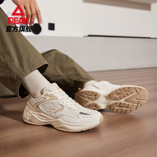 PEAK 匹克 态极源回2.0运动鞋男鞋秋季休闲鞋复古百搭老爹鞋 帆布白 39
