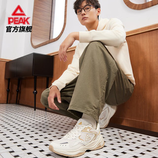 PEAK 匹克 态极源回2.0运动鞋男鞋秋季休闲鞋复古百搭老爹鞋 帆布白 39