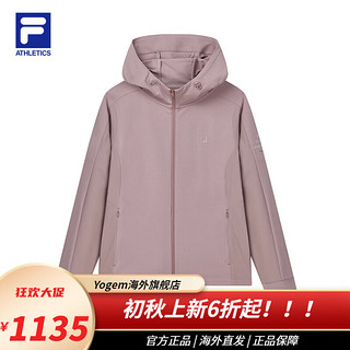 斐乐（FILA） ATHLETICS斐乐女子针织外套2022年春季舒适时尚运动外套 灰粉色-PK 160/80A/S