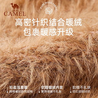 骆驼 CAMEL毛绒针织帽女冬季仿貂毛防寒护耳帽子加厚保暖冷帽毛绒帽子女 133CP15061，黑色