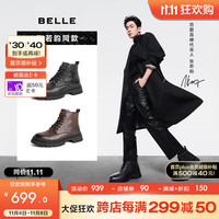 BeLLE 百丽 男马丁靴工装靴加绒8CQ01DD3 黑色单里 41