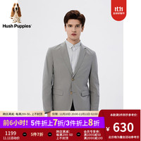 Hush Puppies暇步士男装2024春季易打理商务通勤修身西服外套 048中灰1 S