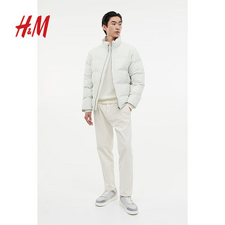 H&M男士标准版型棉服1196052 奶油色 175/108A