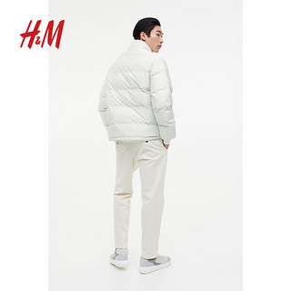H&M男士标准版型棉服1196052 奶油色 175/108A
