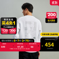 杰克·琼斯（JACK&JONES）23冬季男士长袖宽松休闲舒适圆领套头上衣卫衣男款223433033 本白色A06 175/96A/M