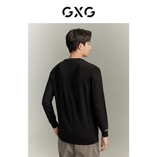 GXG男装 基础圆领可机洗羊毛毛衣打底线衫年冬季 黑色 165/S