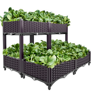 种植箱家庭阳台蔬菜菜盆种菜楼顶长方形塑料花盆特大花箱