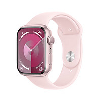 Apple 苹果 Watch Series 9 智能手表GPS款41毫米粉色铝金属表壳 亮粉色运动型表带S/M 电话手表