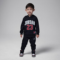 NIKE 耐克 Jordan官方耐克乔丹男童婴童加绒套头连帽衫和长裤套装新款FV2667