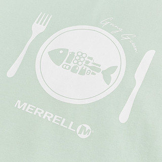 MERRELL迈乐男女同款户外休闲短袖T恤纯棉针织舒适透气休闲TMC1219021 粉绿 M