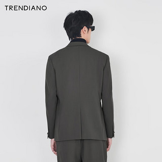 TRENDIANO经典系列质感呢料翻驳领西装外套男潮 灰色030 M