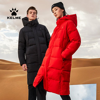 KELME 卡尔美 运动羽绒服女 长款大衣官方旗舰加厚保暖鸭绒冬装外套