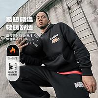 LI-NING 李宁 男子加绒卫衣2023新品反伍系列冬季保暖宽松连帽卫衣 AWDT879