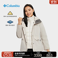 Columbia哥伦比亚女子金点三合一防水冲锋衣700蓬鹅绒羽绒服WR5455 278米白色 S(155/80A)