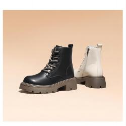 senda森达潮流马丁靴女冬季商场同款英伦风炸街酷飒短皮靴