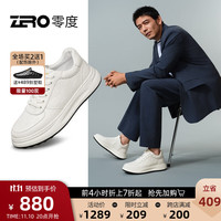 ZERO 真皮 男士休闲皮鞋 白色 38