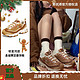 SKECHERS 斯凯奇 女鞋秋冬款圣诞姜饼复古休闲运动熊猫鞋保暖羊羔加绒老爹鞋