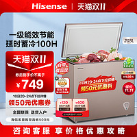 Hisense 海信 203升冰柜家用商用小型冷藏冷冻卧式大容量节能冷柜小冰箱206