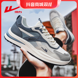 抖音超值购warrior回力男鞋秋季皮网拼接青春个性正品潮流运动鞋跑步