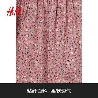 H&M HM童装女婴连衣裙夏季洋气时髦梭织印花长袖喇叭裙碎花裙0927674