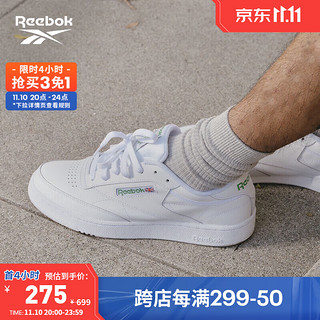 Reebok 锐步 CLUB C 85复古运动休闲功夫熊猫百搭板鞋 AR0456